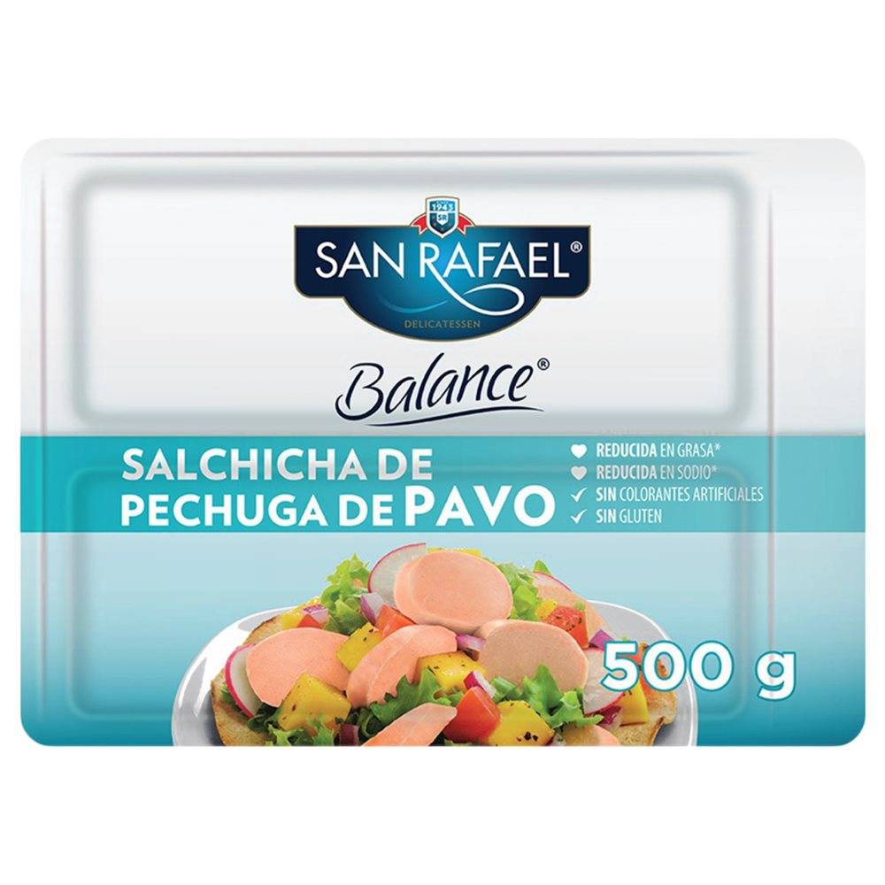 San rafael salchicha de pechuga de pavo balance