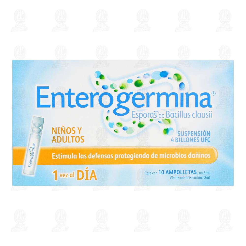 Enterogermina · Esporas de basillus clausii suspensión (10 x 5 ml)