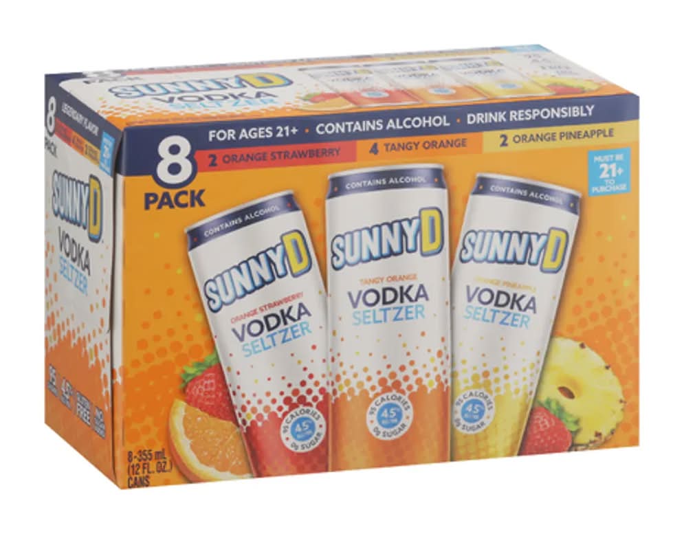 Sunny D Vodka Seltzer Variety - 8 Pack