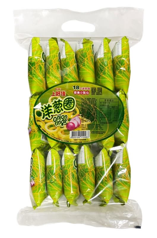 上好佳歡樂小點心洋蔥圈 90g(18小包) <90g克 x 1 x 1Pack包>
