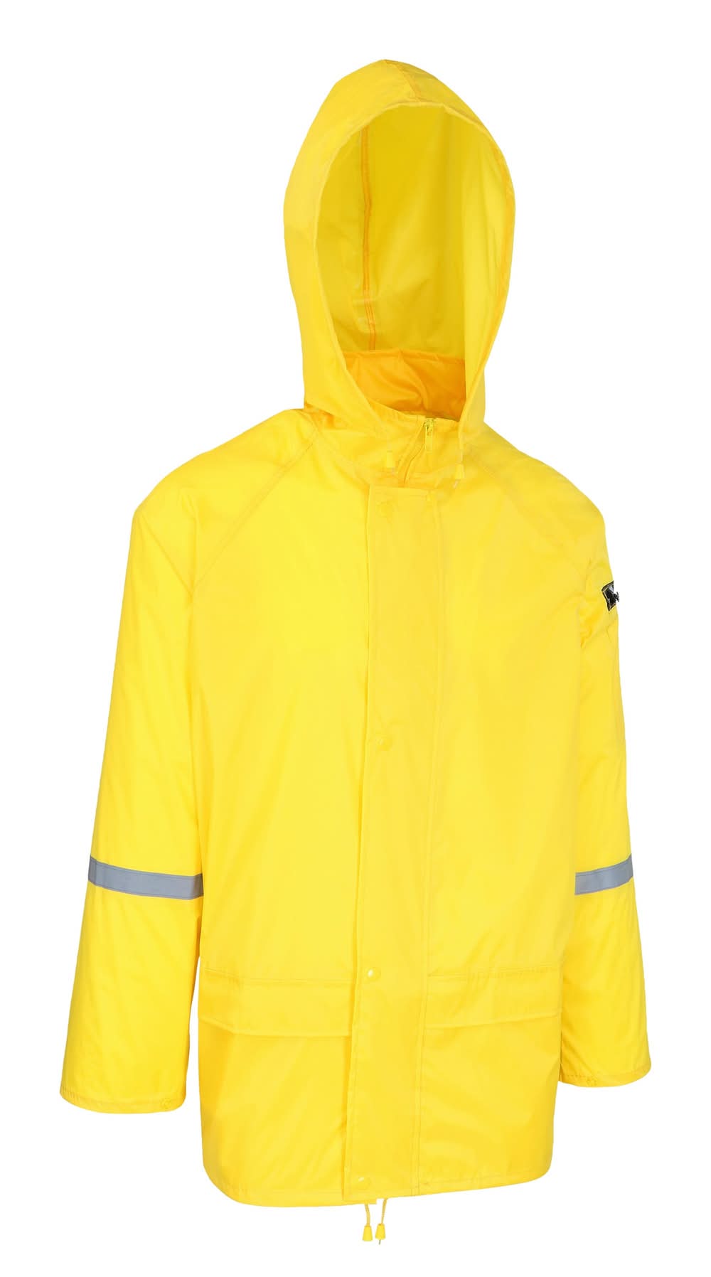 Safety Works Men's Yellow Hooded Rain jacket ( Extra Large )