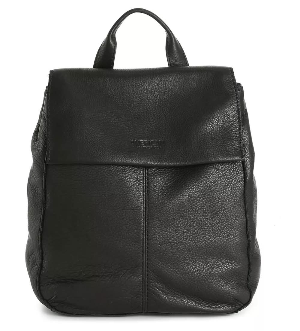 American Leather Co. Leather Backpack (Black One Size)