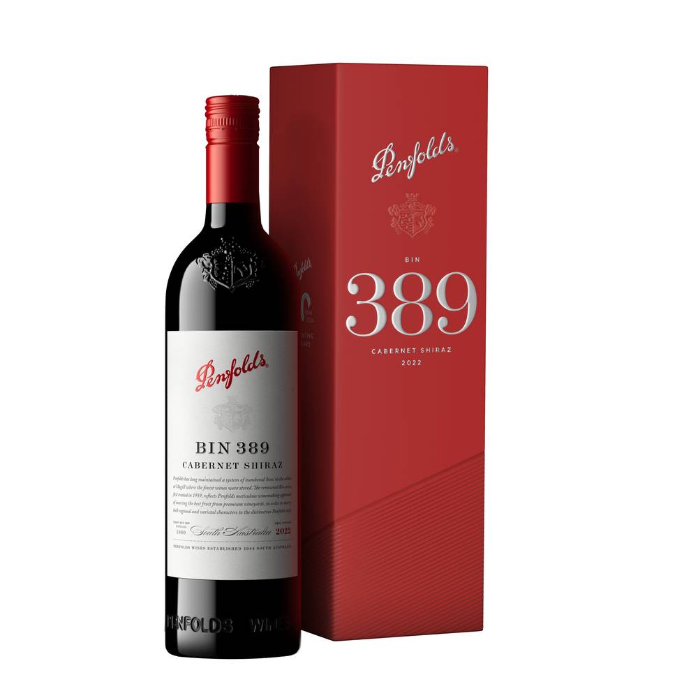 Penfolds Bin 389 Cabernet Shiraz 2022 Gift Box 750ml