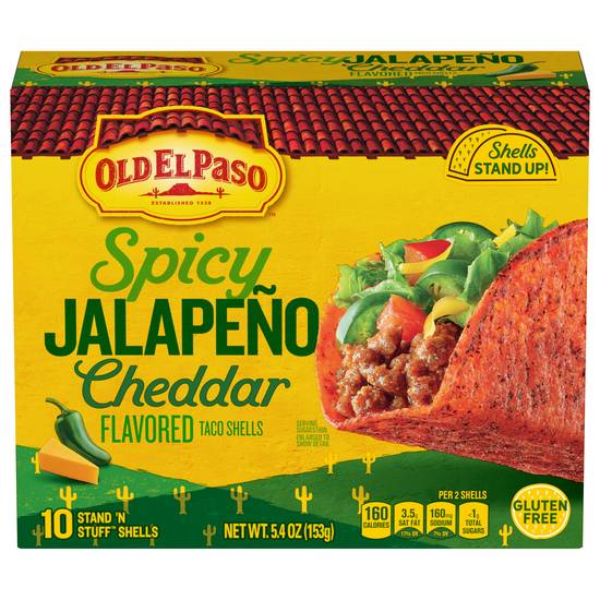 Old El Paso Spicy Jalapeno Cheddar Taco Shells (10 ct)