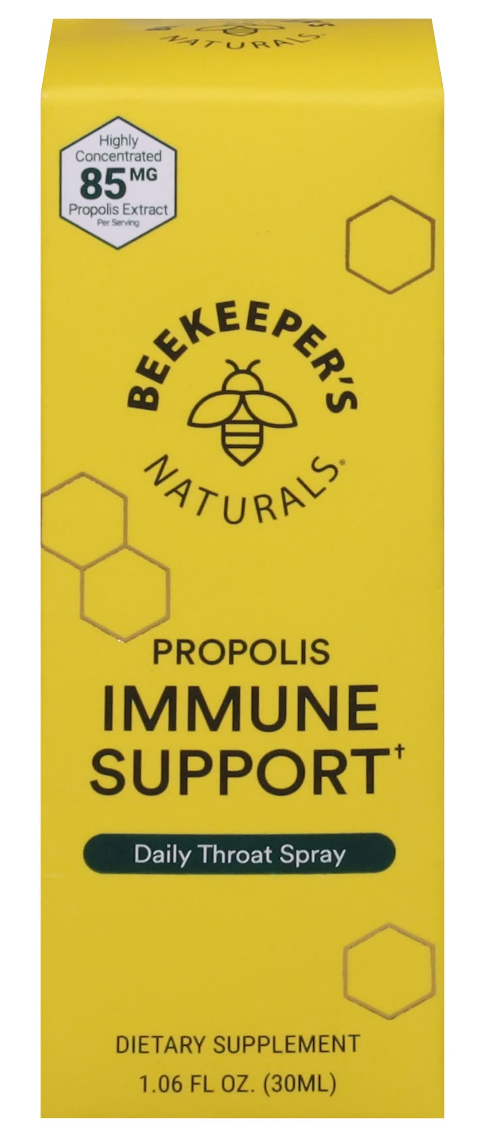 Beekeeper's Naturals Propolis Immune Support Daily Throat Spray Supplement (1.6 fl oz)