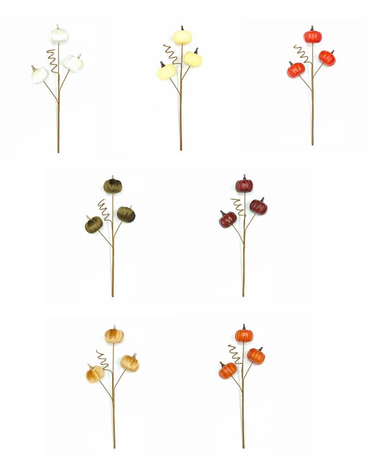 Harvest-Theme Faux Pumpkin Pick, Assorted Colors, 1-ct.