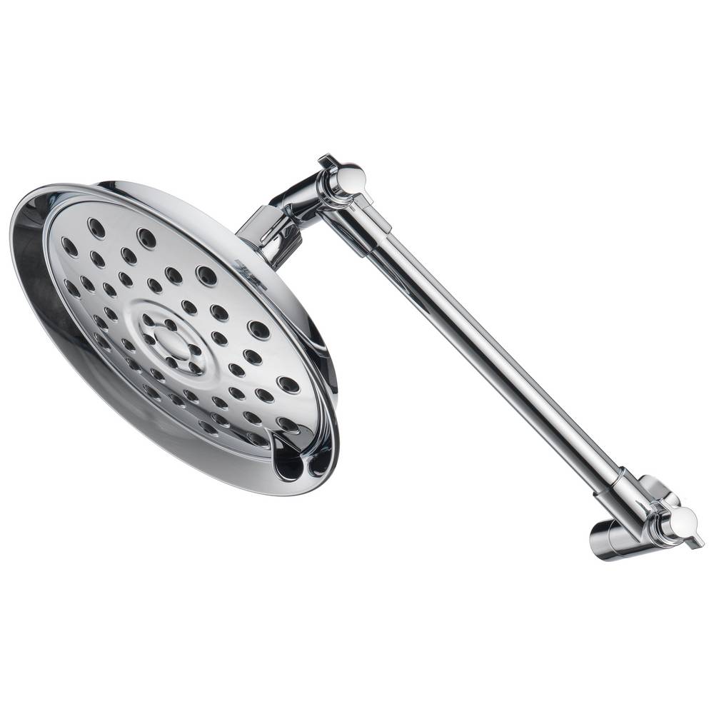 Delta 3-Settings Chrome 7.375-in Round Fixed Shower Head 1.75 GPM | 75372