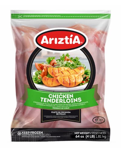 Ariztía Boneless Skinless Chicken Tenderloins Iqf (4 lbs)