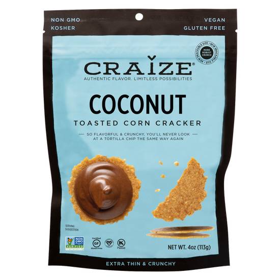 Craize Coconut Toasted Corn Crackers 4oz