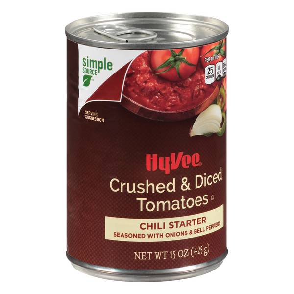 Hy-Vee Chili Starter, Crushed & Diced Tomatoes