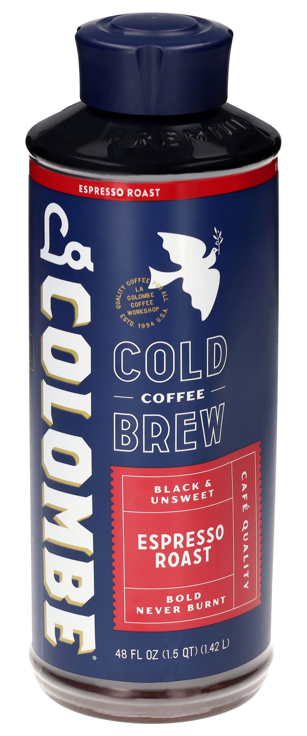 La Colombe Cold Brew Espresso Roast Black & Unsweet Coffee (48 fl oz)