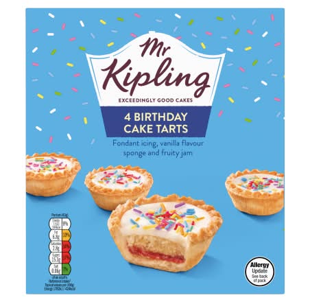 Mr Kipling Vanilla, Birthday Cake Tarts (4 pack)