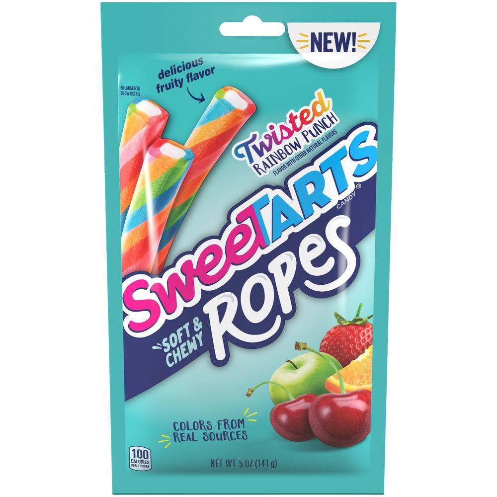 SweeTARTS Twisted Rainbow Ropes, Fruity (5 oz)