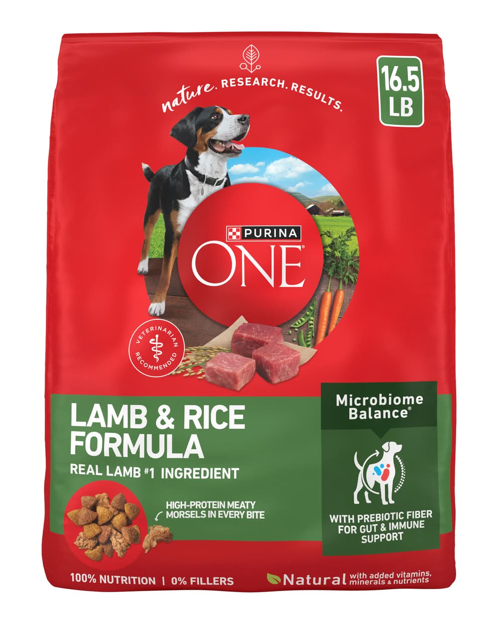 Purina One Natural Dry Dog Food, Lamb & Rice, Adult (16.5 lbs)
