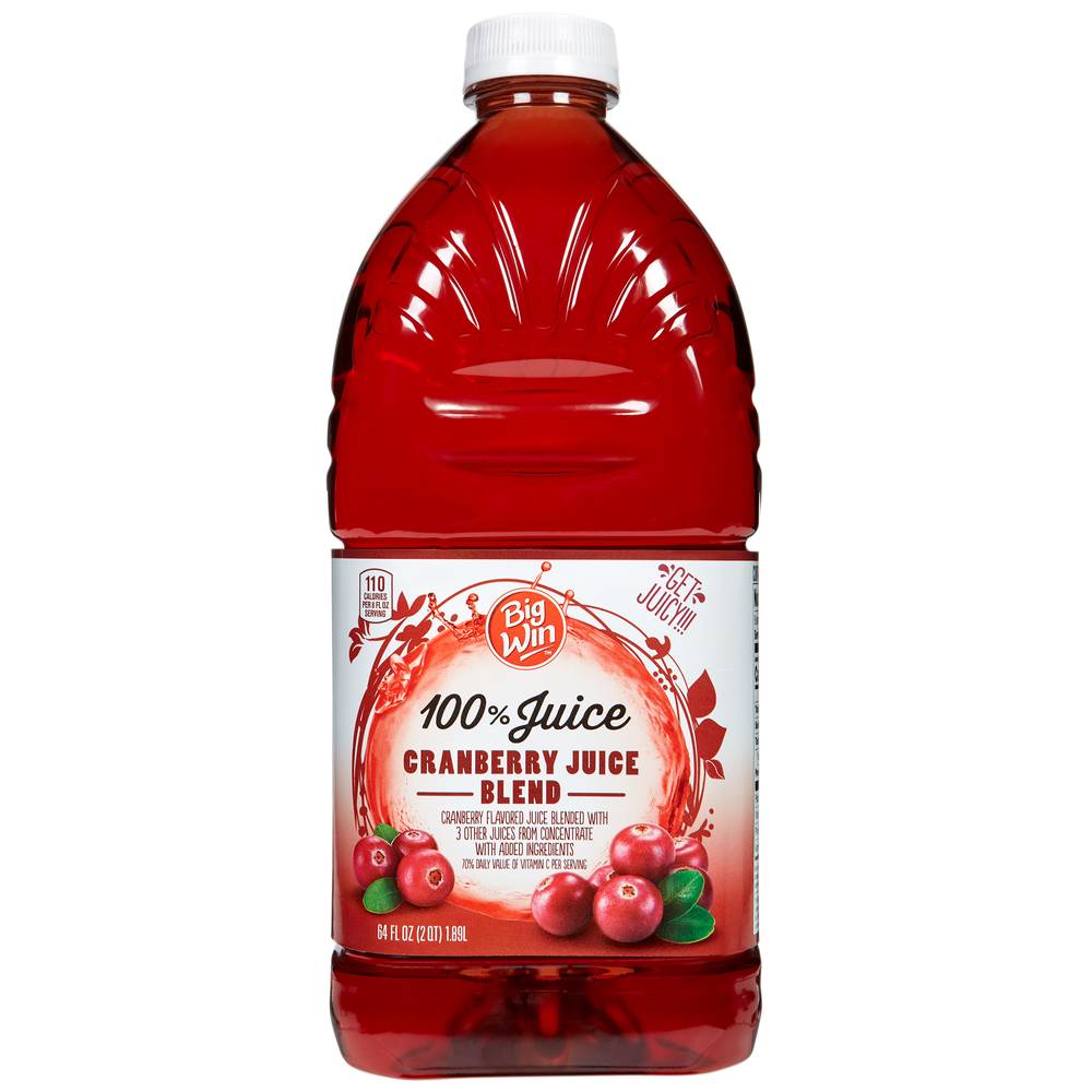 Big Win Cranberry Juice Blend 100% Juice (64 oz)