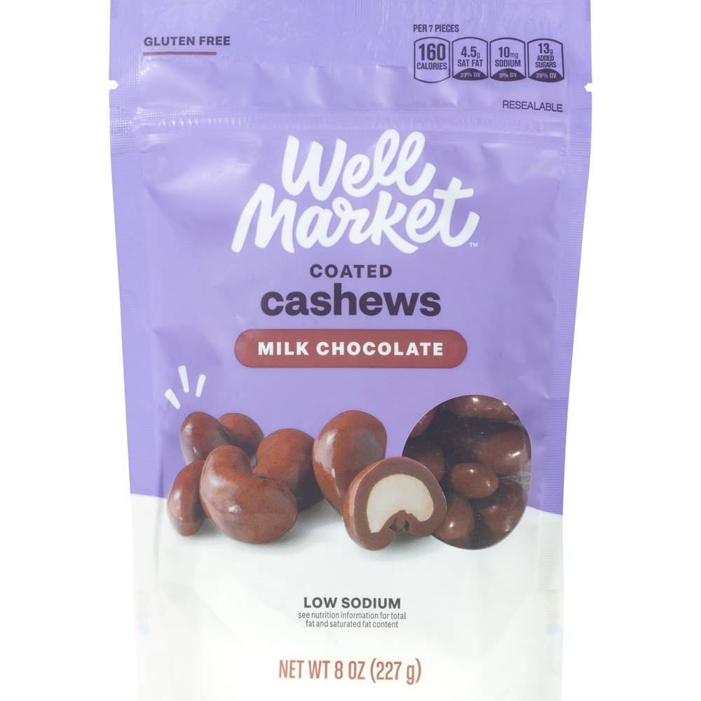 Well Market Coated Cashews, Milk Chocolate (8 oz)