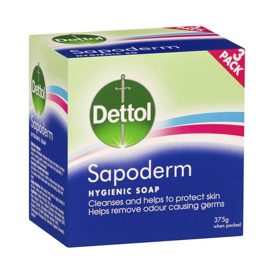 Dettol Sapoderm Hygienic Bar Soap Cleanser for Acne 375g
