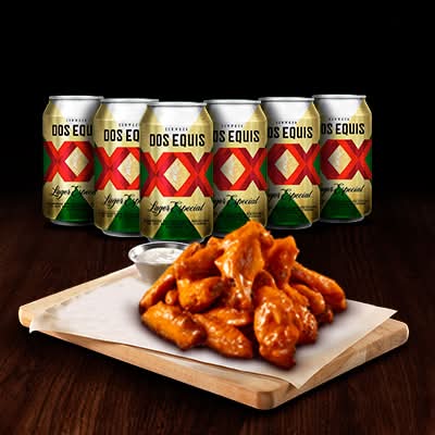 Combo Alitas 20 pzs + 6 Cervezas