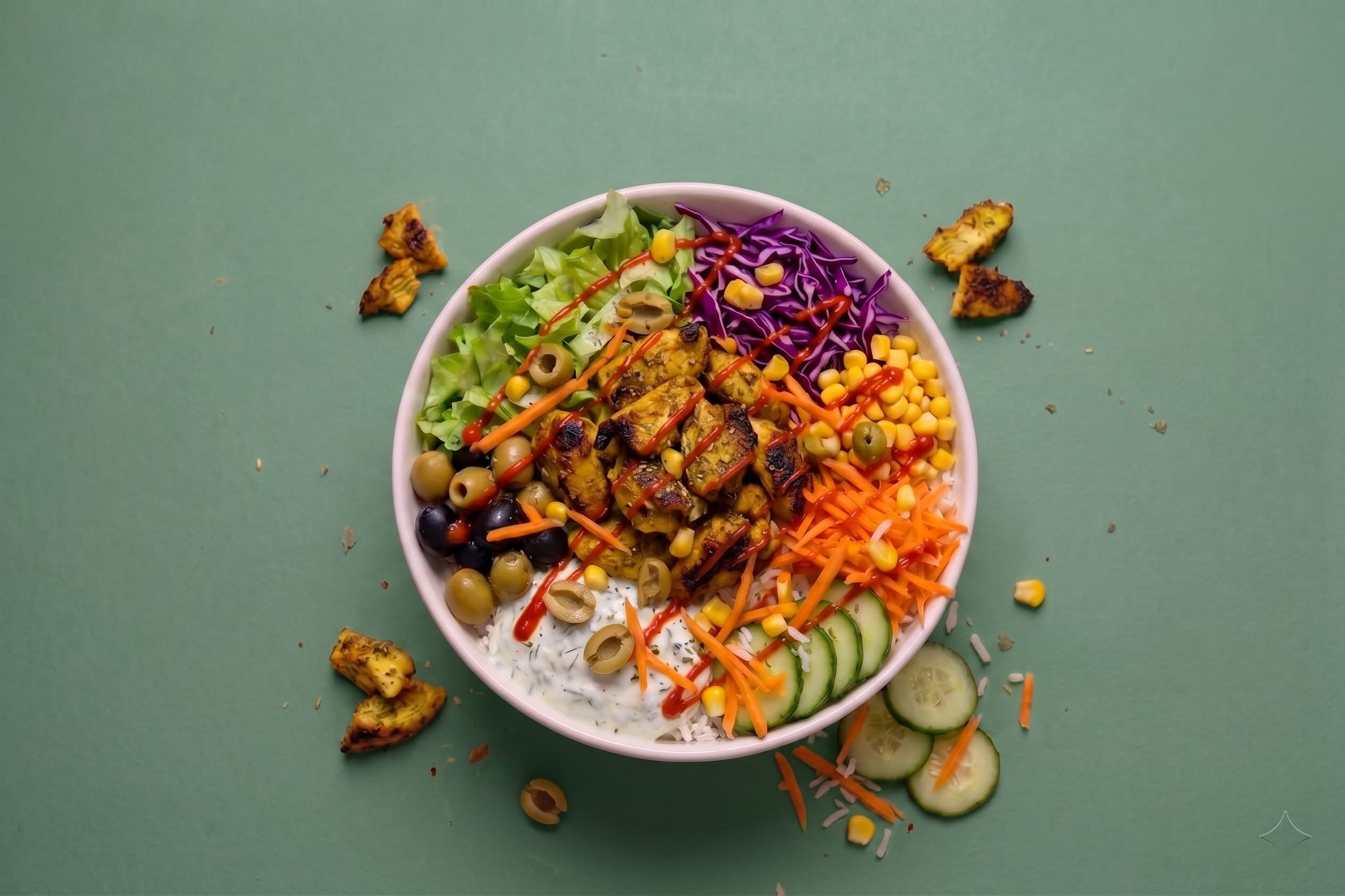 Poulet Curry & Zaatar Bowl (Base Riz) 🍚🍗