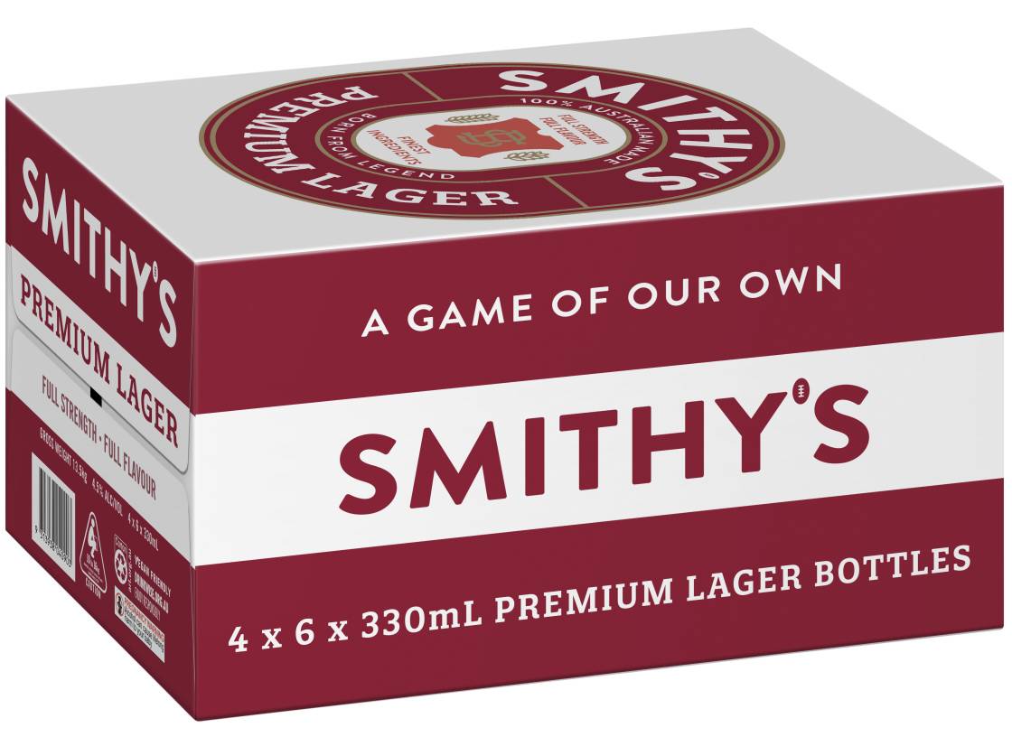 Smithy's Premium Lager Bottle 330mL X carton 24