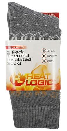 Heat Logic Thermal Insulated Socks, Women, OSFM (2 ct)