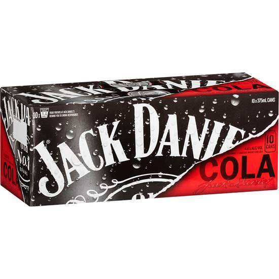Jack Daniels & Cola Can 10x375mL