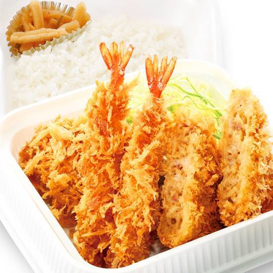 海老・ヒレ・メンチカツ弁当 Shrimp Fillet Minched Katsu meal set Lunch Box