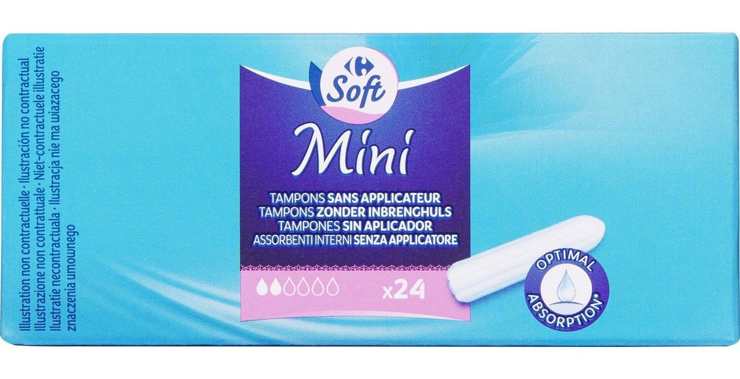 Carrefour Soft - Tampons sans applicateur mini (24)