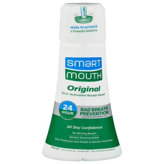 Smart Mouth Original Fresh Mint Zinc Activated Breath Rinse