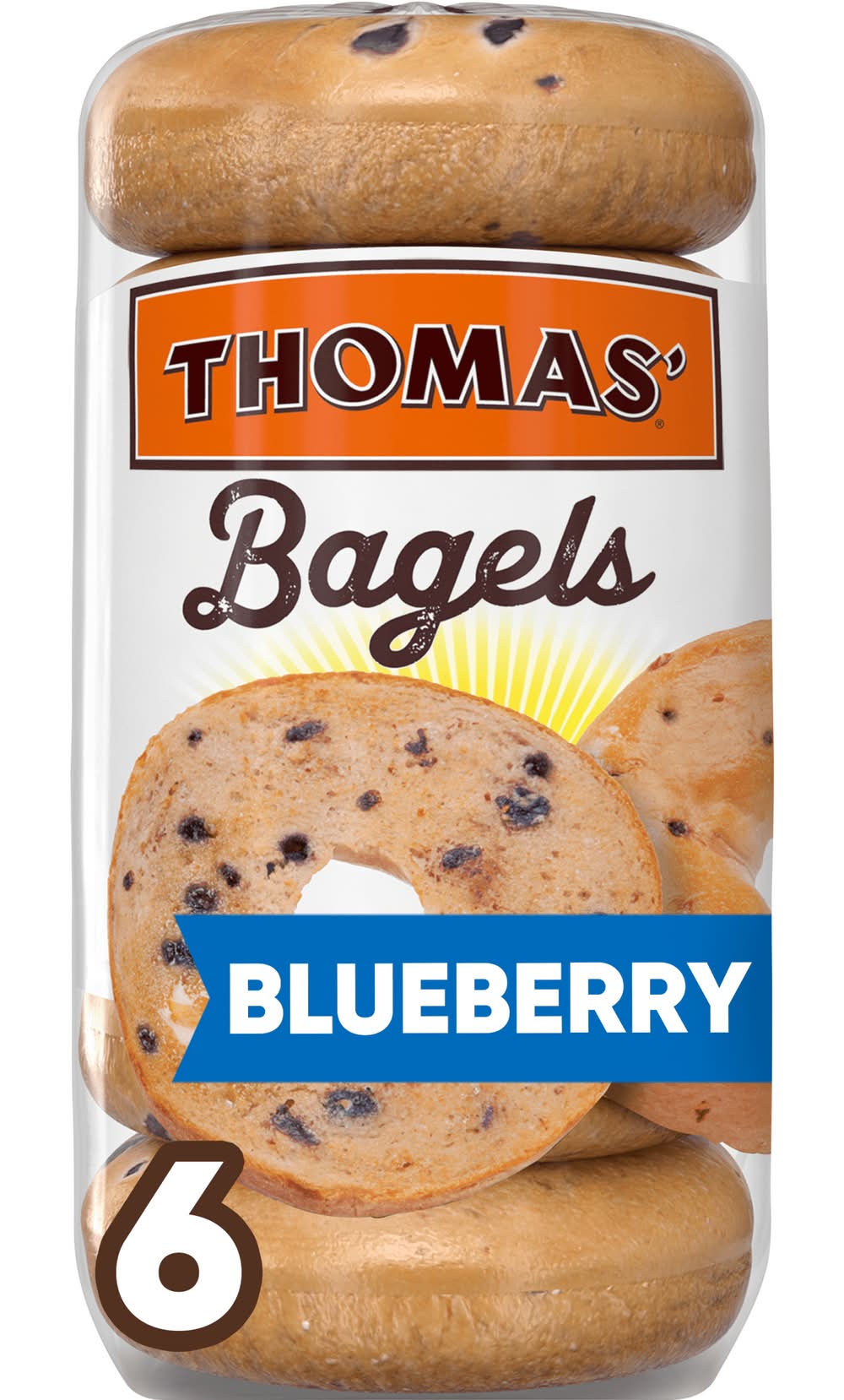 Thomas Pre-Sliced Bagels, Blueberry (18 oz, 6 ct)