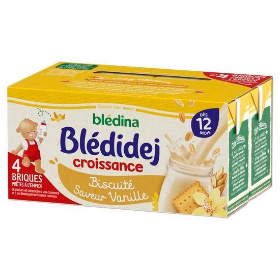 Blédina - Bledina bledidej croissance biscuité saveur vanille ( 4 pièces, 250 ml)