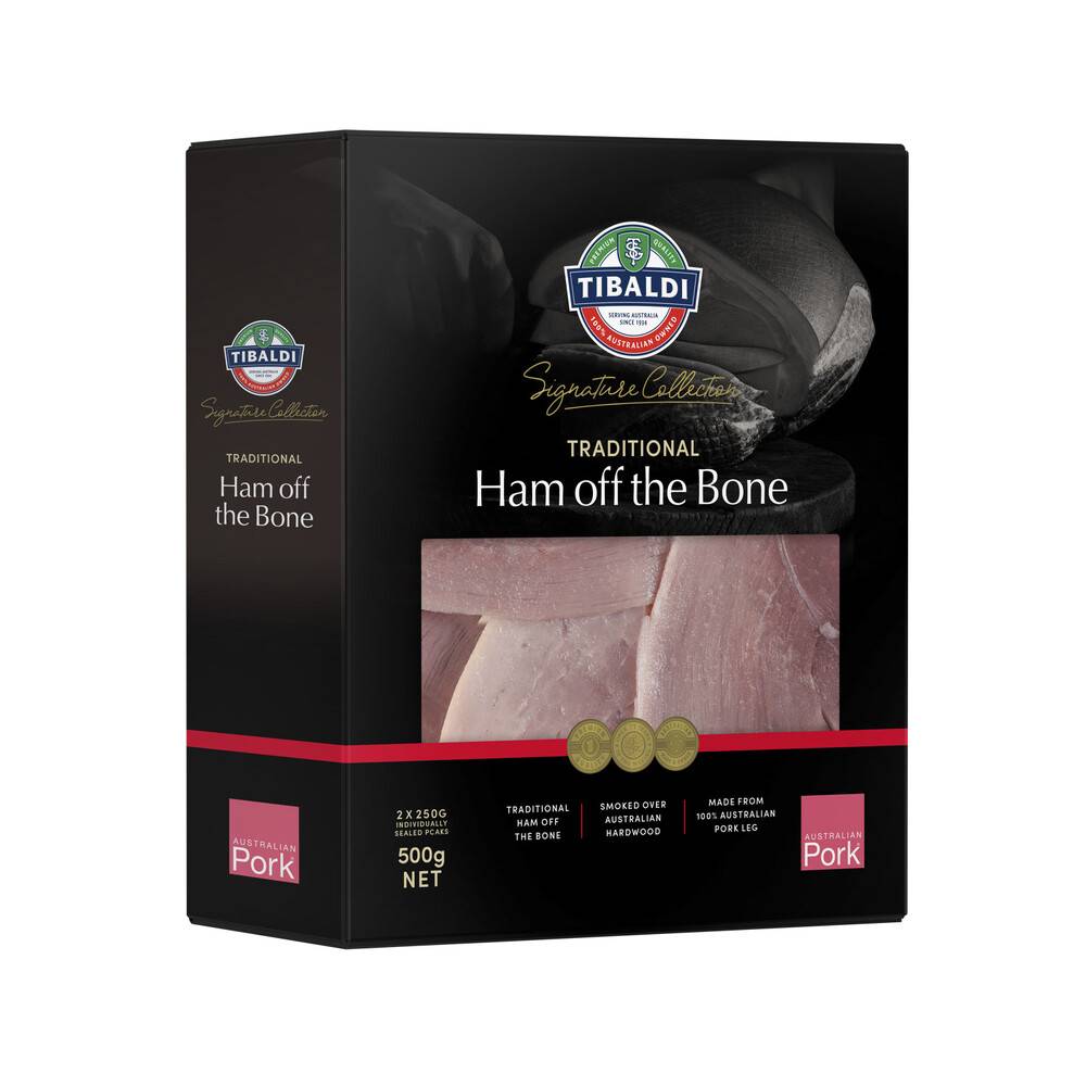 Tibaldi Signature Collection Traditional Ham Off the Bone Slices (500g, 2 pack)