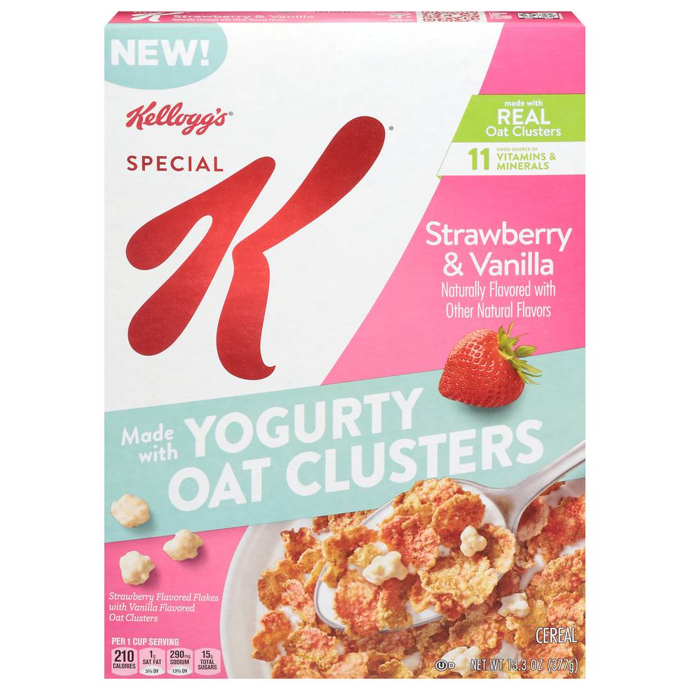 Special K Kellogg’s Fiber Cereal, Vanilla Strawberry (13.3 oz)