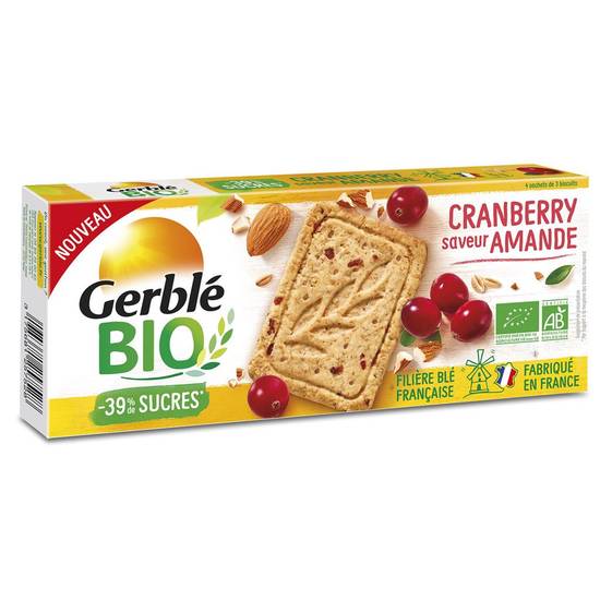 Biscuit sablé amande cranberry Bio GERBLE BIO 132g