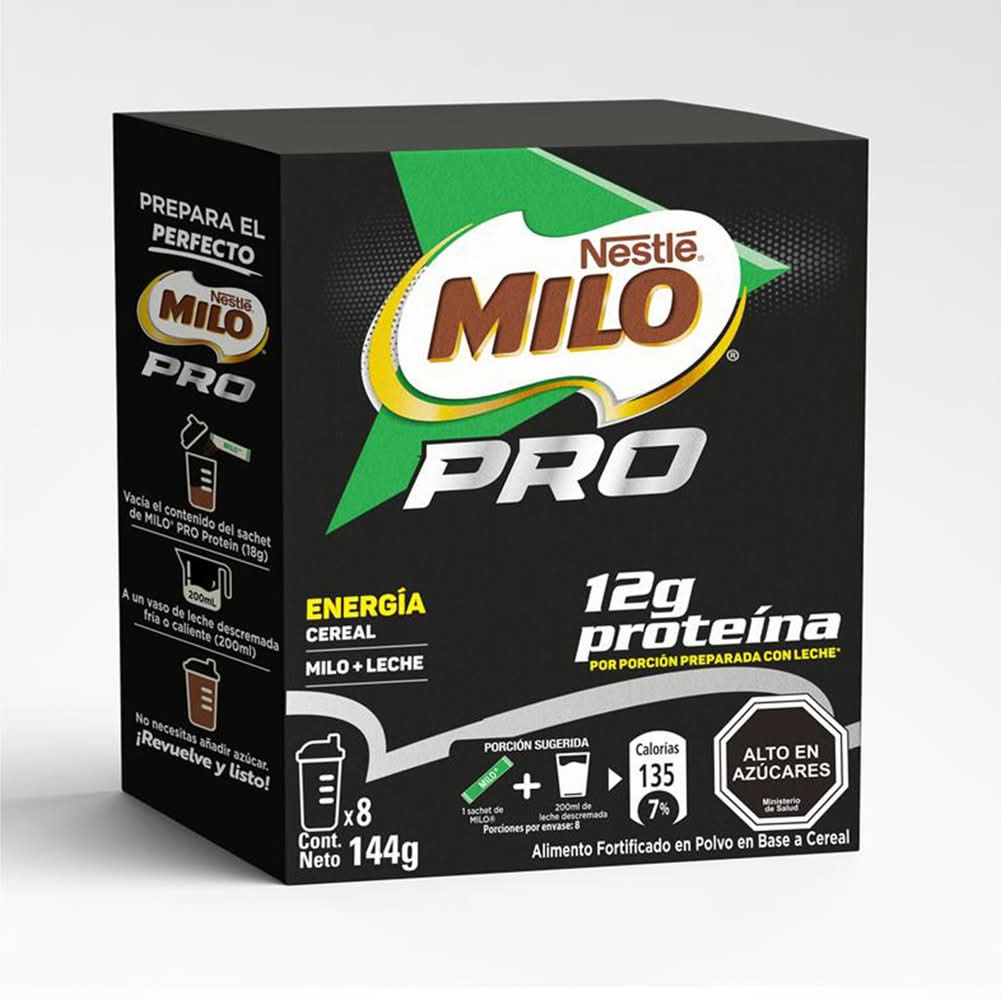 Milo · Pro saborizante en polvo (8 un)