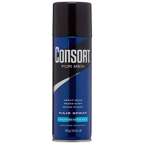Consort For Men Hair Spray, Extra Hold, Aerosol Unscented Unscented - 8.3 oz