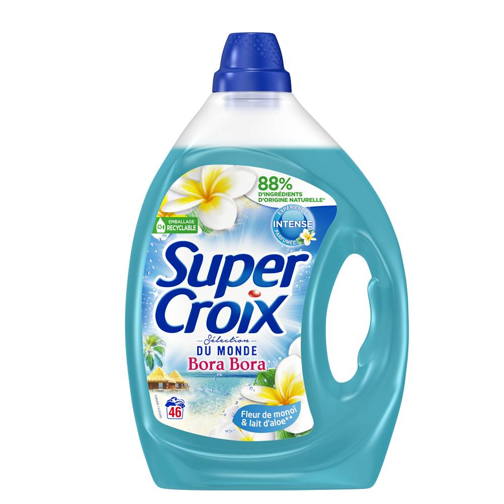 Super Croix - Lessive liquide bora bora fleur de monoï et lait d'aloe