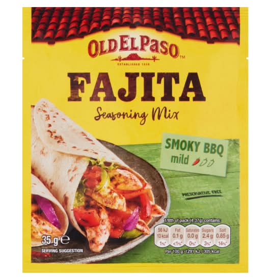 Old El Paso Fajita Seasoning Mix Smoky Bbq (35g)