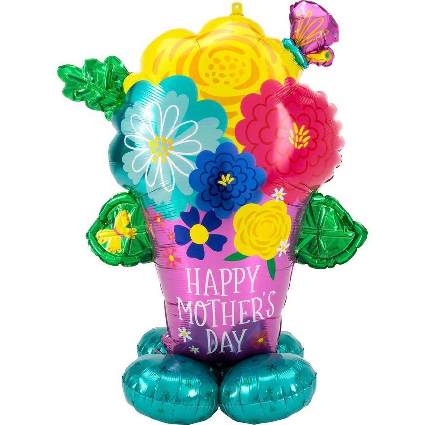 Uninflated AirLoonz Pretty Flowerpot Mother's Day Balloon, 58in