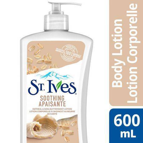 St. ives lotion corporelle à l'avoine et au beurre de karité (600 ml) - soothing oatmeal & shea butter body lotion (600 ml)
