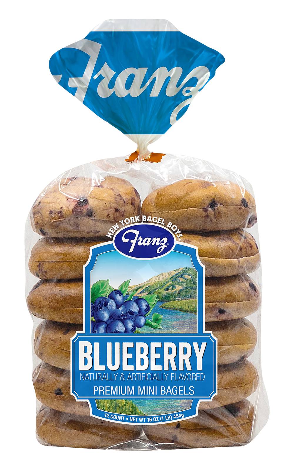 Franz Premium Mini Bagels, Blueberry (16 oz, 12 ct)
