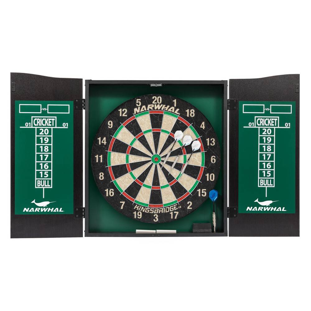 Narwhal Kingsbridge Bristle Dartboard and Cabinet