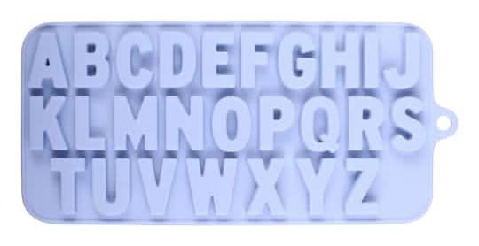 Makery Alphabet Silicone Candy Mold, Blue