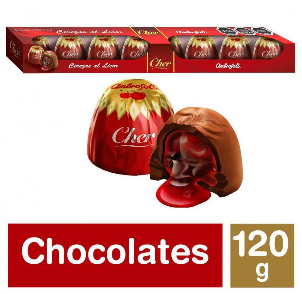 Ambrosoli · Bombones rellenos cerezas al cogñac (120 g)