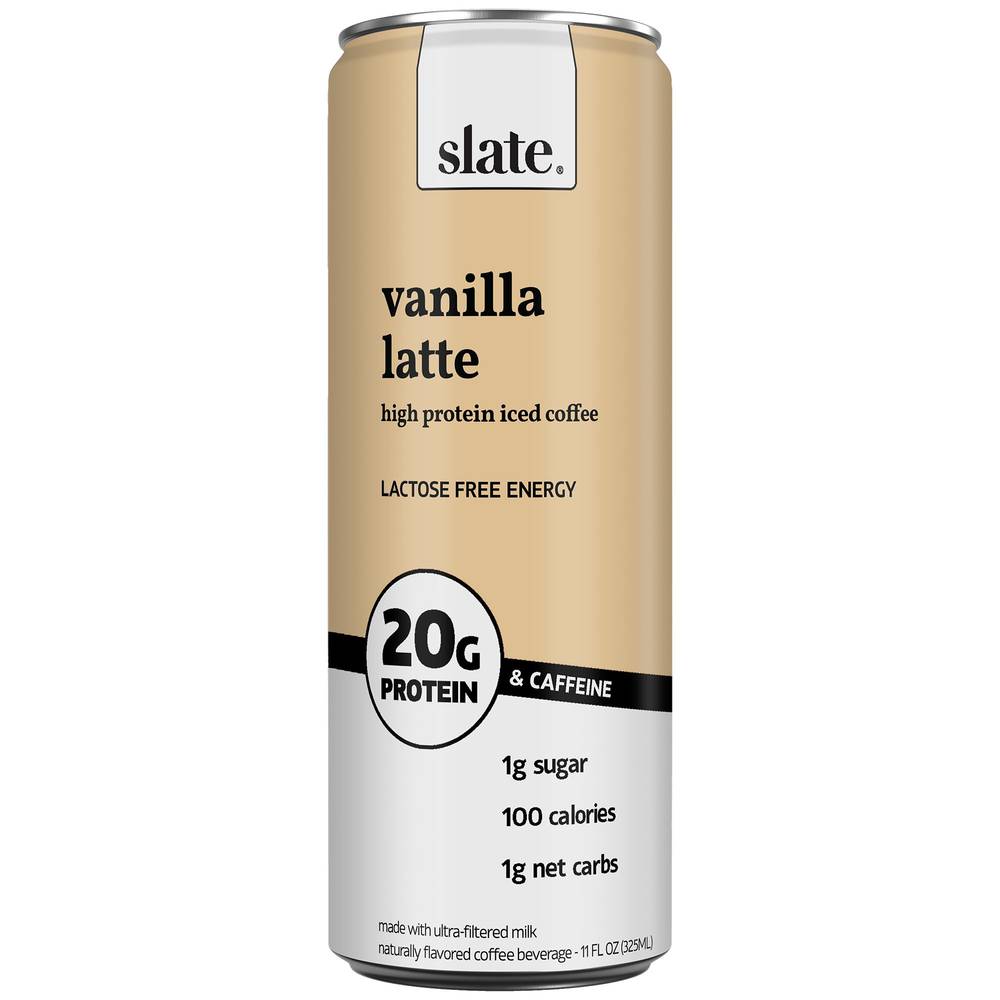 Slate High Protein Iced Coffee (11 fl oz) (vanilla latte)