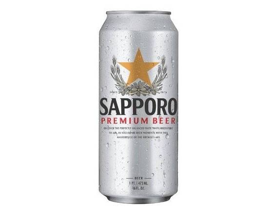 Sapporo Premium Beer, 500mL canned beer (5.00% ABV)