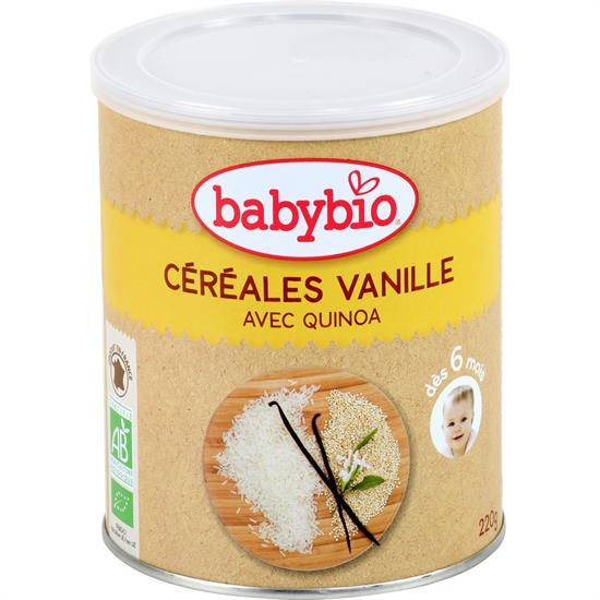 Céréales bébé dès 6 mois, vanille BABYBIO - la boite de 220 g