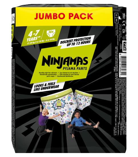 Ninjamas Pyjama Pants Jumbo pack (16 pack)