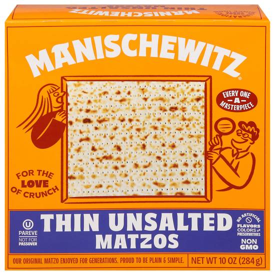 Manischewitz Thin Unsalted Matzo