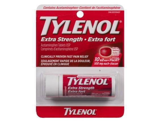 Tylenol Extra Strength Ez Tabs 10 Pack